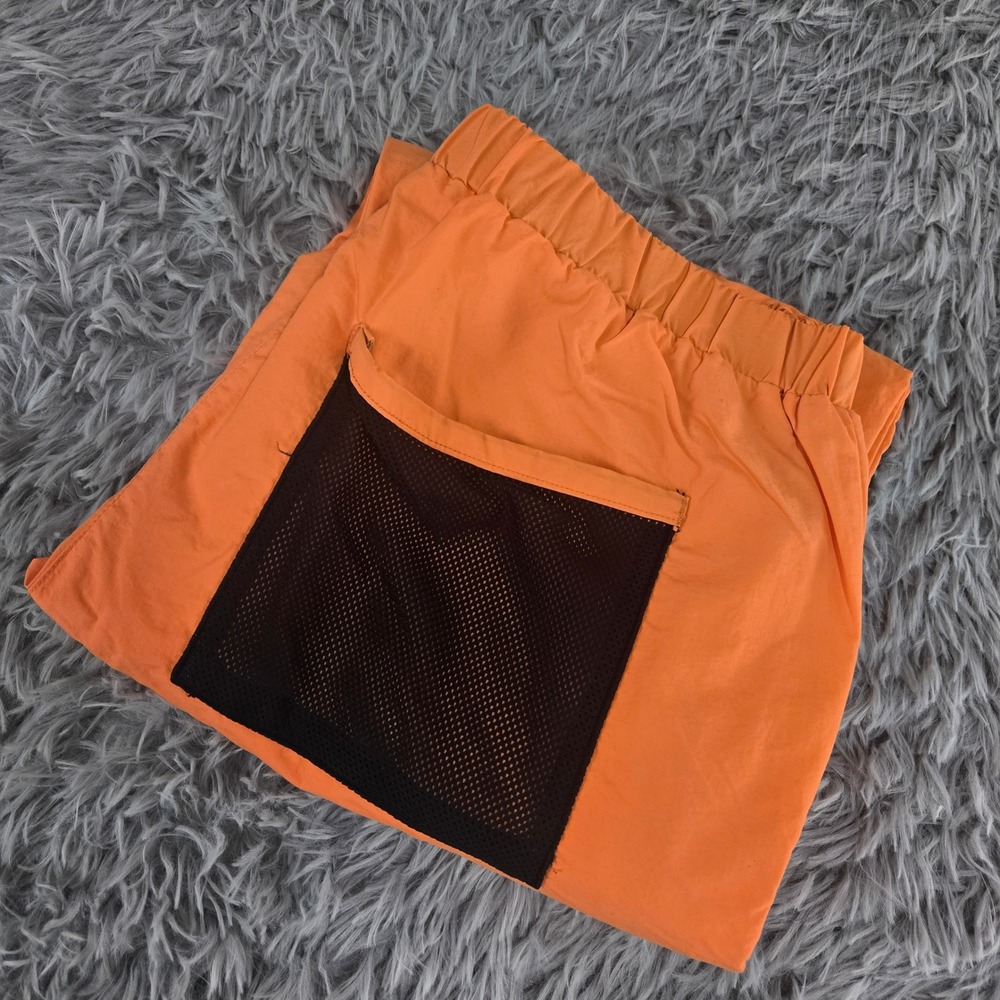 By Samii Ryan Cargo Pants Mens Medium Orange Reflective Techwear Joggers BSR